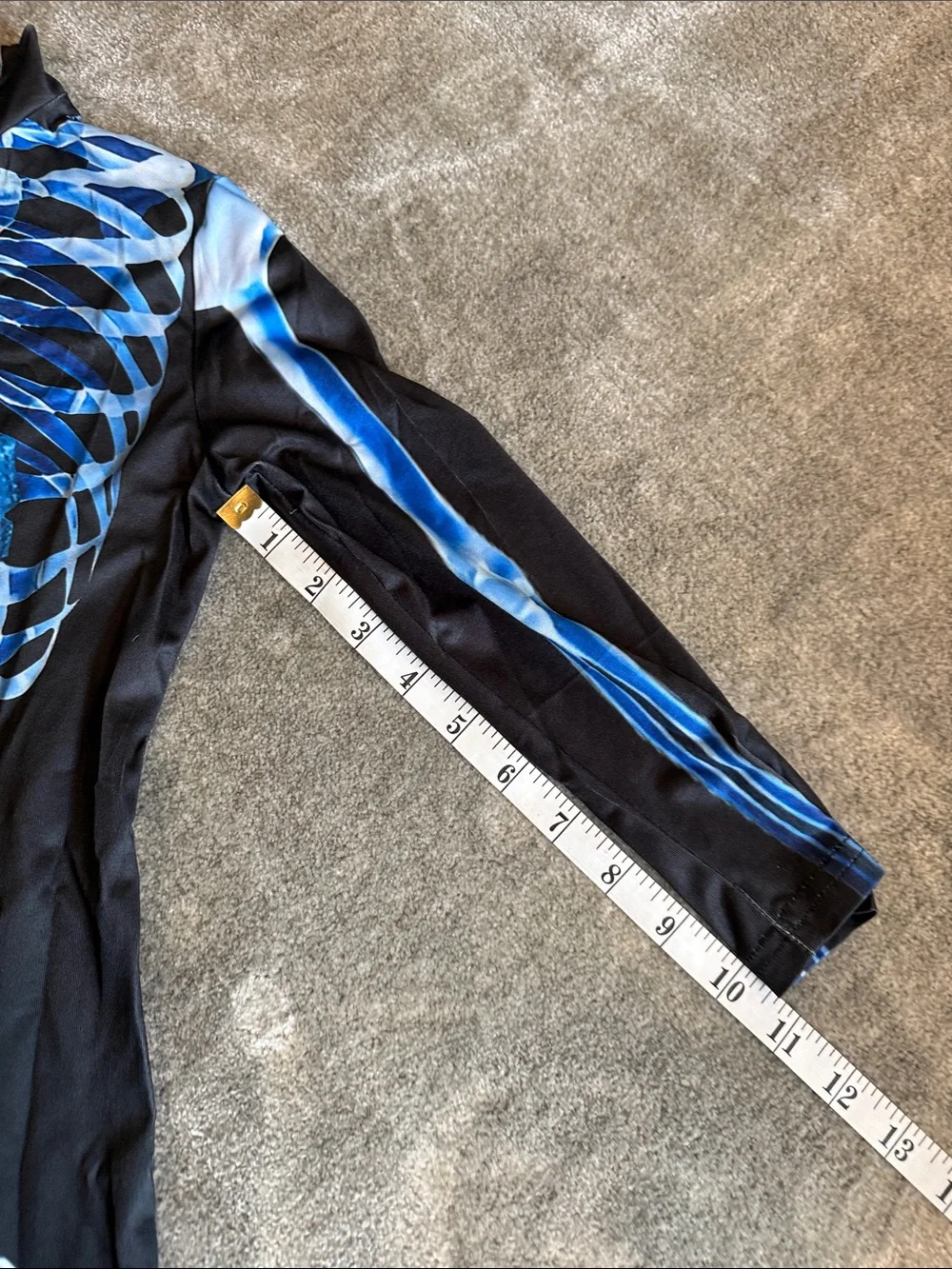 Blue Skeleton Kids One-Piece Costume